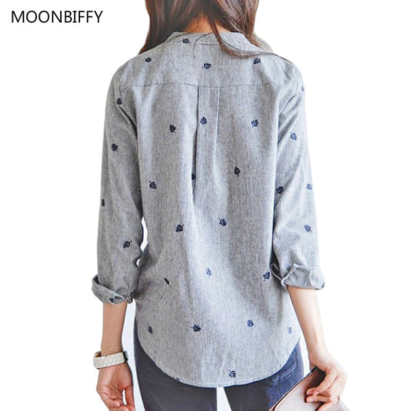 Maternity Women Blouse Fashion Casual Stripes Tops