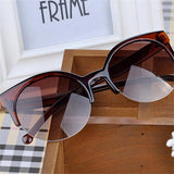 Fashion Retro Designer Super Round Circle Glasses Cat Eye Women's