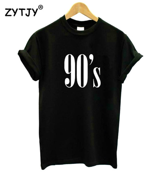 90's Letters Women T shirt Cotton Casual Funny tshirts For Lady Top