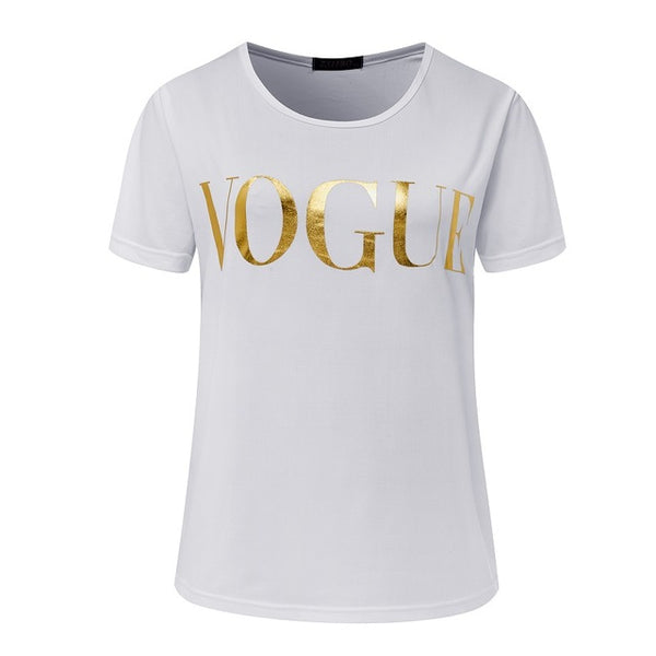 Women T shirt Korean style Brand VOGUE Women Tops