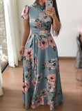 Summer Dresses Floral Print Casual Loose Maxi Dress